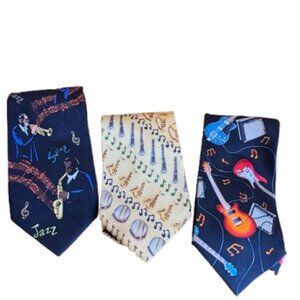Set of Musical inspired ties  - 100% Silk --NWOT